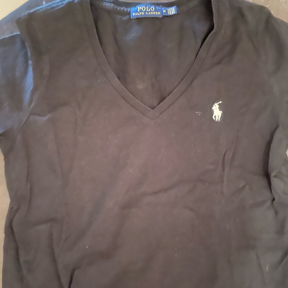 Polo Ralph Lauren Black V-Neck T-Shirt